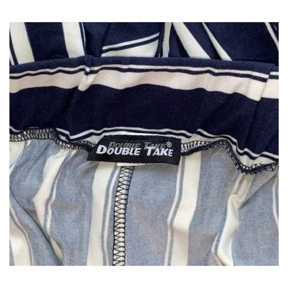 Double Take Wide Leg Nautical Stripe Palazzo Pants Medium - Picture 5 of 6
